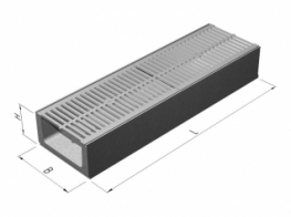 Лотки DN300 cо стальной решеткой