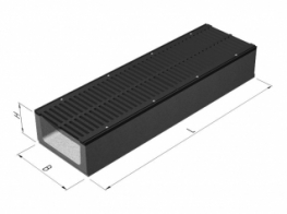 Лотки DN300 c чугунной решеткой