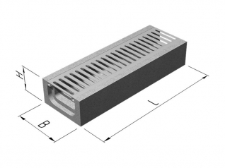 СГ-9. ЛВ 10.17.9. Лоток водоотводный с оцинкованой секционной решеткой