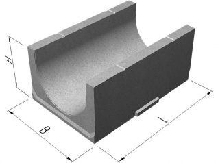 Лоток водоотводный бетонный SteePlus DN 500 H 500, Е 600
