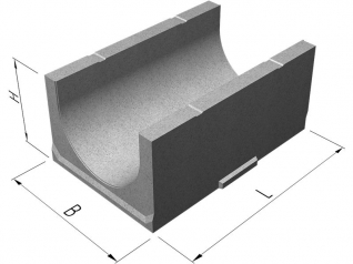 Лоток водоотводный бетонный SteePlus DN 500 H 425, Е 600
