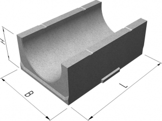 Лоток водоотводный бетонный SteePlus DN 500 H 350, Е 600