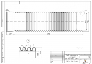 Труба ПЭ канал. двухслойная раструбная SN6 923/800 L-6000 мм