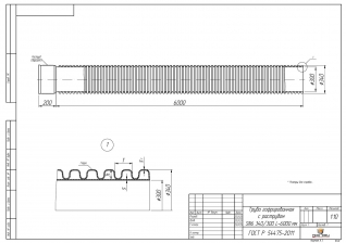 Труба ПЭ канал. двухслойная раструбная SN6 340/300 L-6000 мм