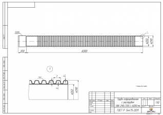 Труба ПЭ канал. двухслойная раструбная SN6 290/250 L-6000 мм